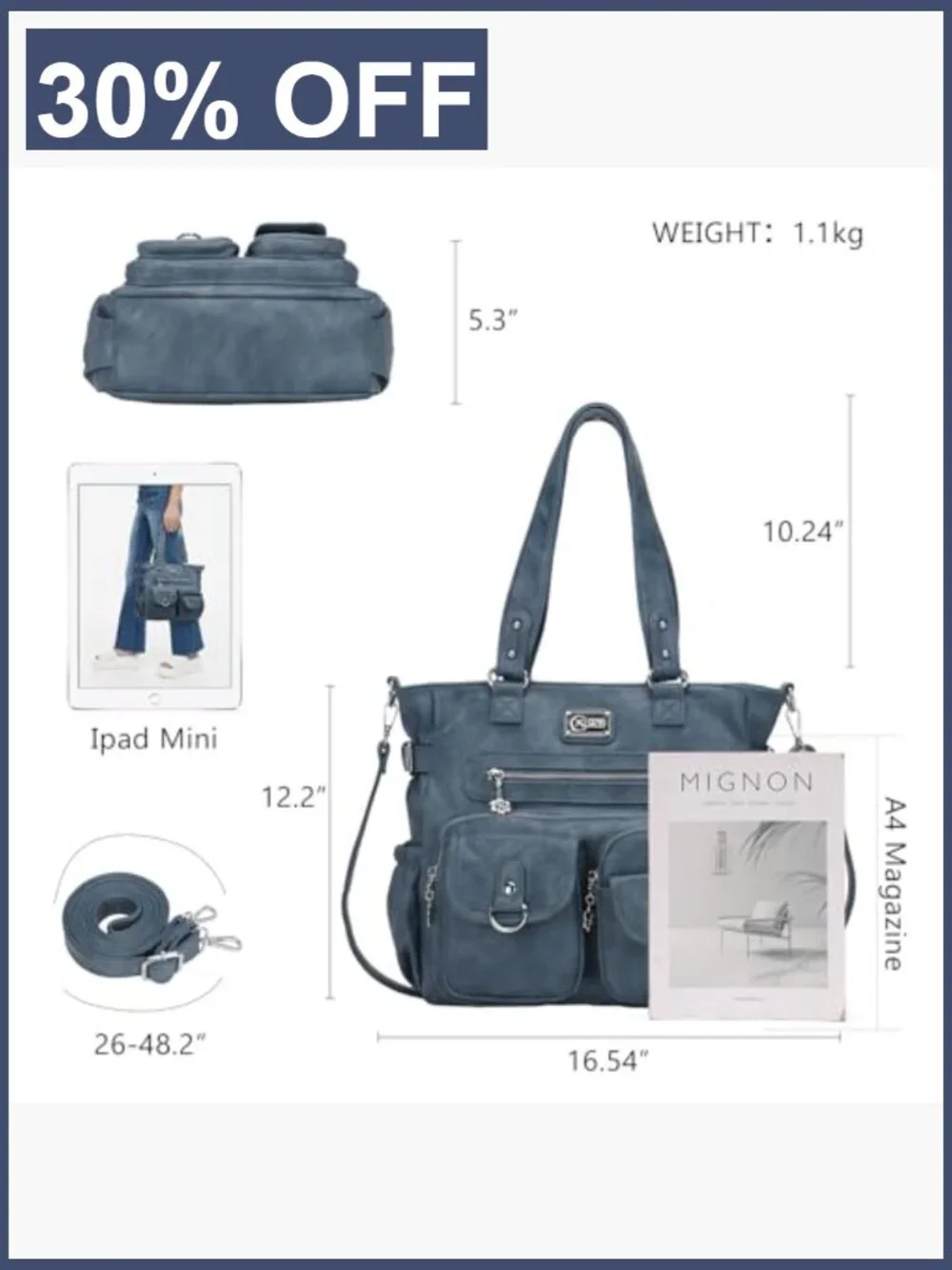 Large Vegan Leather Hobo Bag Women Shoulder Tote Handbags Stylish Purse